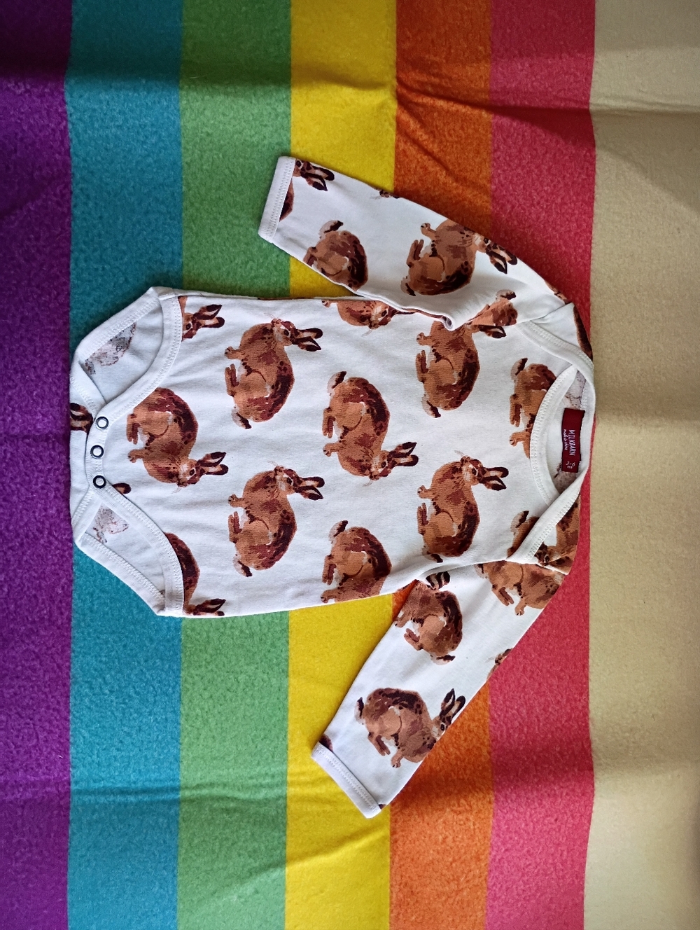 MilkBarn 3-6m Organic Bunny Bodysuit